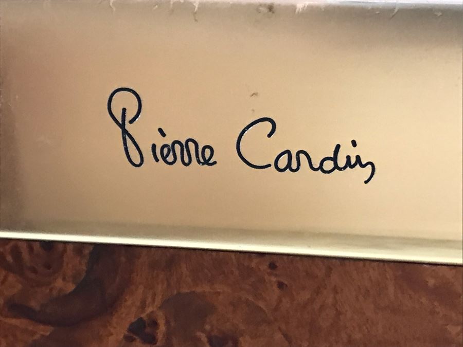 Pierre Cardin Vintage 1970s Mid-Century Modern Art Deco French Burl Walnut Buffet Bar With Built-In Ice Bucket And Hinged Mirror 'Environmental Collection' 55.5W X 20D X 30H [Photo 10]