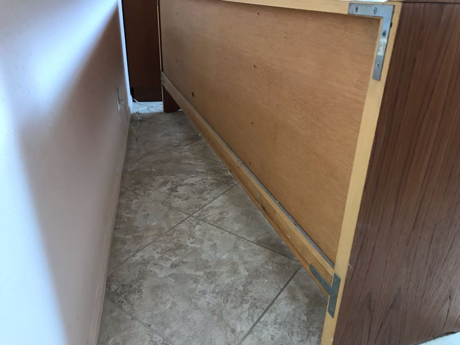 Danish Modern Teak Long Credenza Cabinet With Hutch 79W X 18D X 56.5H [Photo 19]