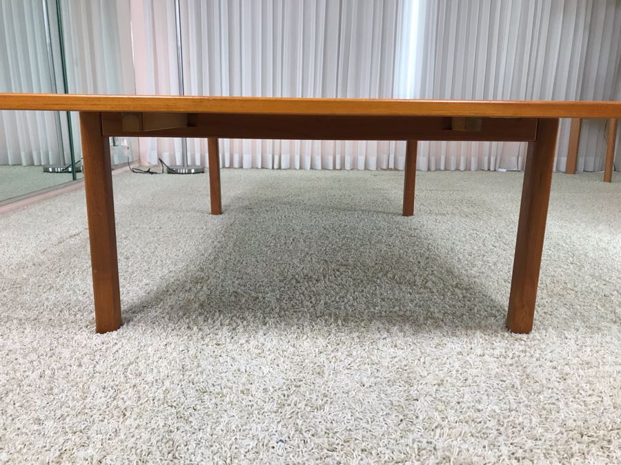 Danish Modern Teak Drop-Leaf Table 49W X 33.5D X 17H (Each Leaf Extends 12') [Photo 14]
