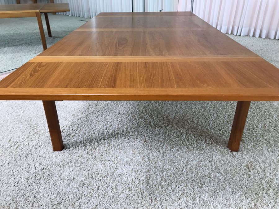 Danish Modern Teak Drop-Leaf Table 49W X 33.5D X 17H (Each Leaf Extends 12') [Photo 11]