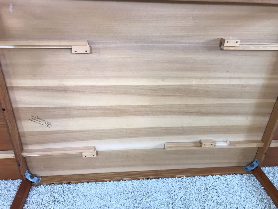 Danish Modern Teak Drop-Leaf Table 49W X 33.5D X 17H (Each Leaf Extends 12') [Photo 18]