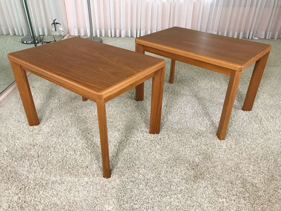 Pair Of Danish Modern Teak Side Tables By VSM 30W X 19.5D X 20H [Photo 11]