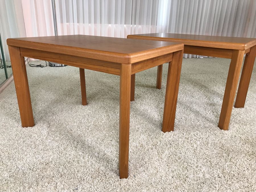Pair Of Danish Modern Teak Side Tables By VSM 30W X 19.5D X 20H [Photo 10]