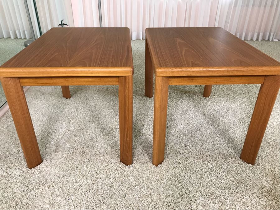 Pair Of Danish Modern Teak Side Tables By VSM 30W X 19.5D X 20H [Photo 2]