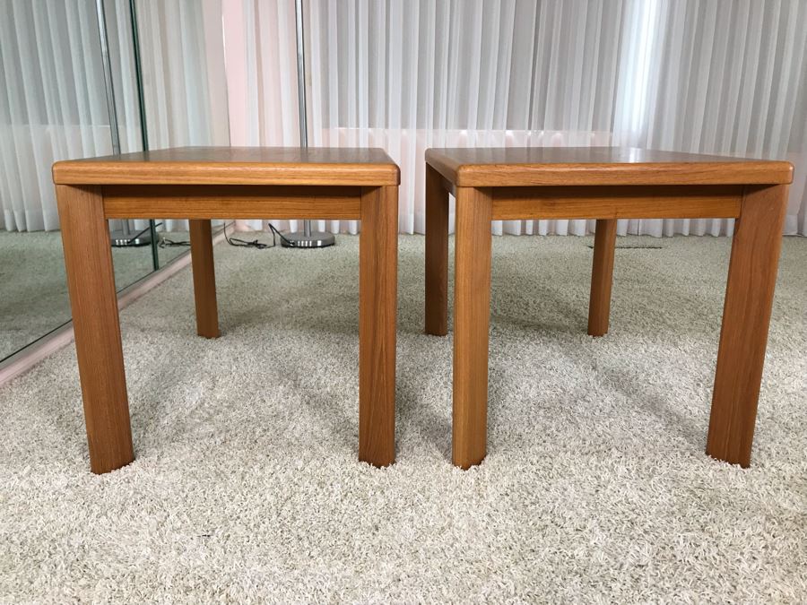 Pair Of Danish Modern Teak Side Tables By VSM 30W X 19.5D X 20H [Photo 4]