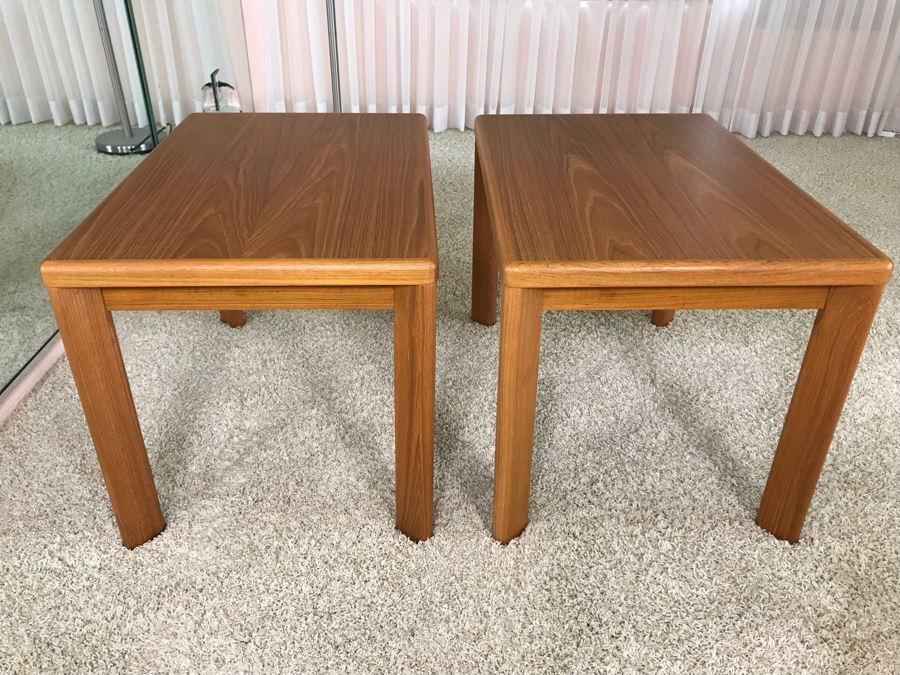 Pair Of Danish Modern Teak Side Tables By VSM 30W X 19.5D X 20H [Photo 3]