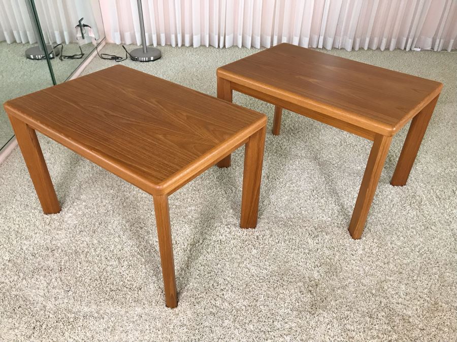 Pair Of Danish Modern Teak Side Tables By VSM 30W X 19.5D X 20H [Photo 12]