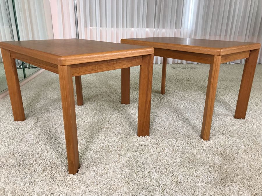 Pair Of Danish Modern Teak Side Tables By VSM 30W X 19.5D X 20H [Photo 7]