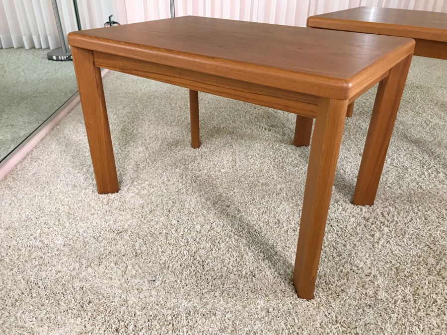 Pair Of Danish Modern Teak Side Tables By VSM 30W X 19.5D X 20H [Photo 13]