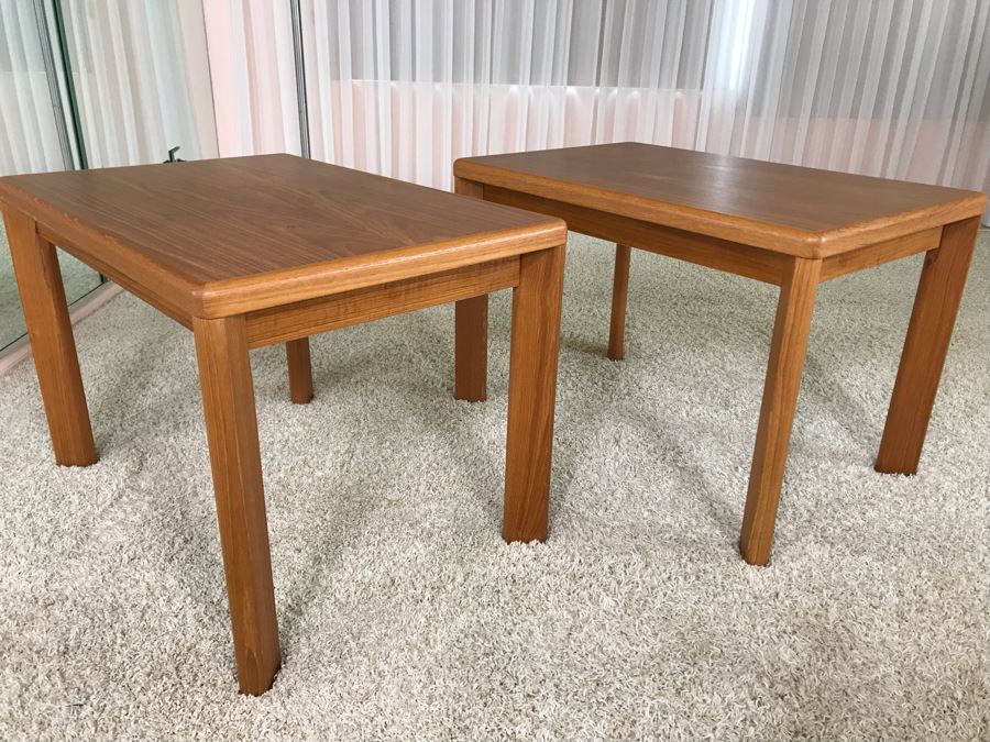 Pair Of Danish Modern Teak Side Tables By VSM 30W X 19.5D X 20H [Photo 8]