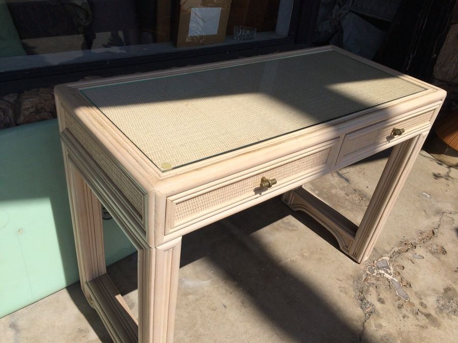 White Cream Console Table with 2-Drawers [Photo 2]