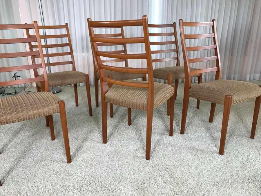 Set Of Six Teak Danish Modern Dining Chairs [Photo 17]