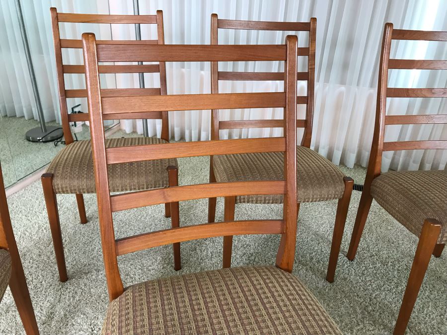 Set Of Six Teak Danish Modern Dining Chairs [Photo 16]