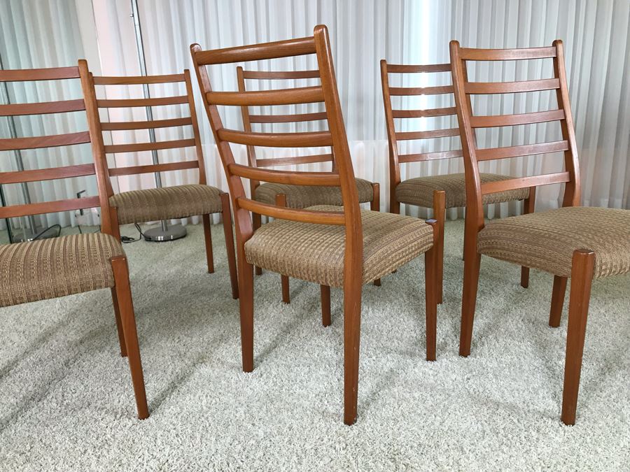 Set Of Six Teak Danish Modern Dining Chairs [Photo 19]