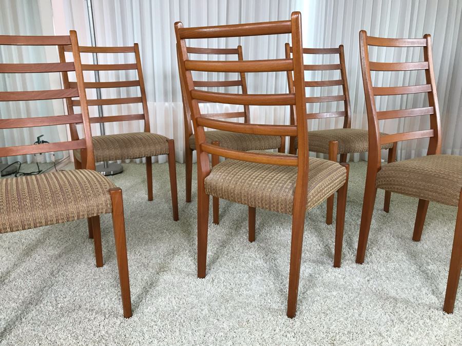 Set Of Six Teak Danish Modern Dining Chairs [Photo 18]