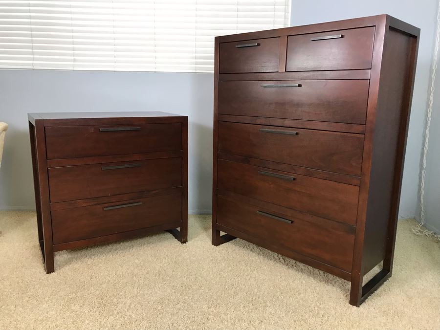 Pair Of Modern Dressers 3-Drawer Dresser And 6-Drawer Dresser By Casana [Photo 4]