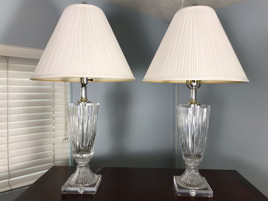 Pair Of Lucite Table Lamps 32H [Photo 2]