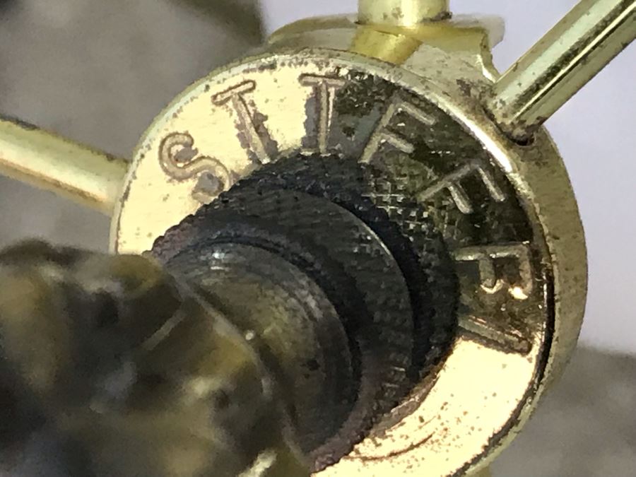 Pair Of Metal Table Lamps With Stiffel Shades 31H [Photo 9]