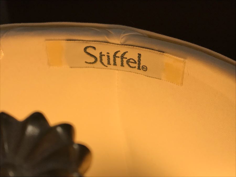 Pair Of Metal Table Lamps With Stiffel Shades 31H [Photo 8]