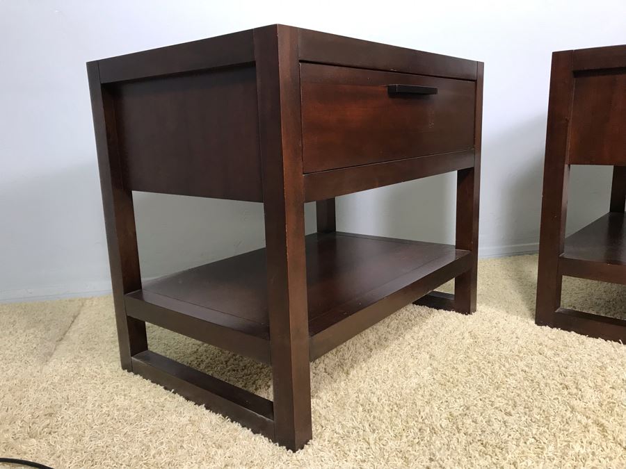 Pair Of Modern Nightstands By Casana 27W X 19D X 24H [Photo 7]