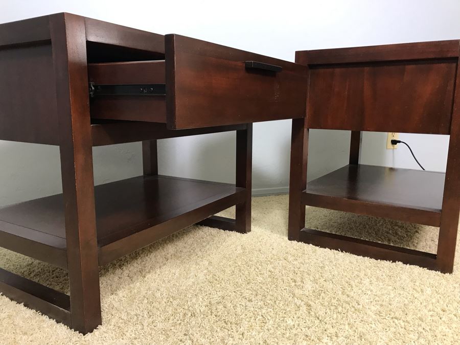 Pair Of Modern Nightstands By Casana 27W X 19D X 24H [Photo 6]