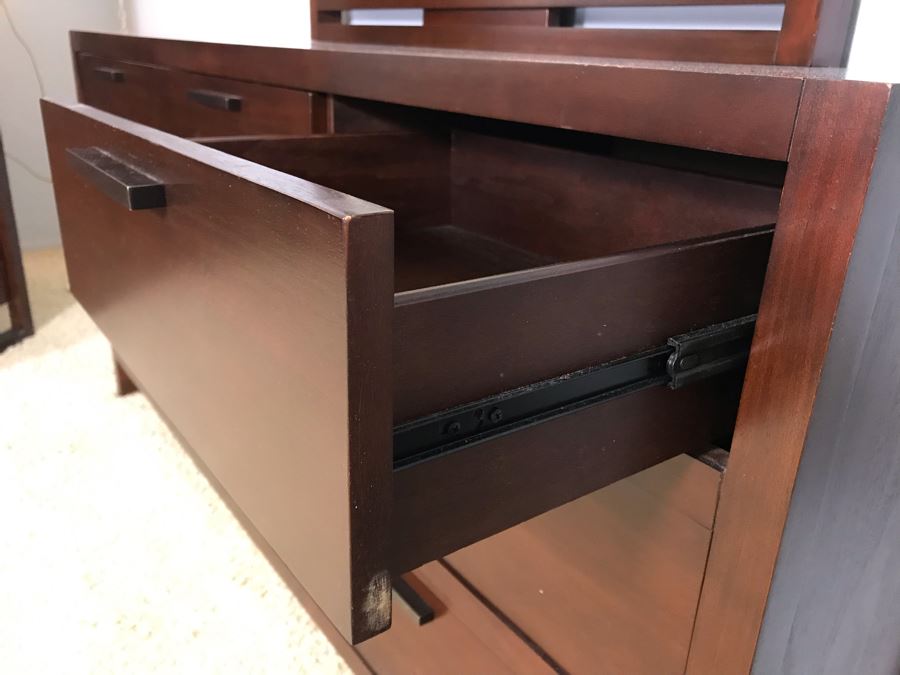 Modern 7-Drawer Dresser Chest Of Drawers With Mirror By Casana 66W X 19D X 33.5H (Mirror: 45W X 42H) [Photo 6]