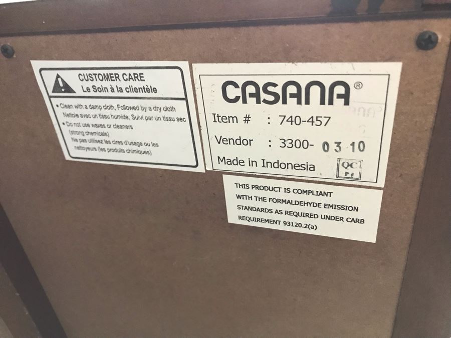 Modern 7-Drawer Dresser Chest Of Drawers With Mirror By Casana 66W X 19D X 33.5H (Mirror: 45W X 42H) [Photo 8]