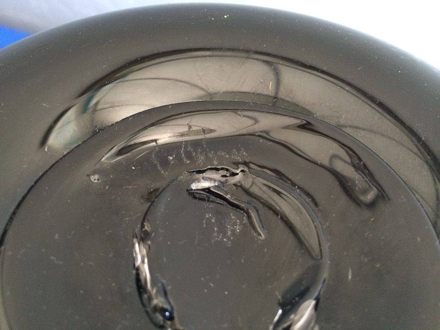 Large Purple Hand-Blown Glass Nesting Bowls - Each is Signed - Similar to Dale Chihuly  [Photo 11]