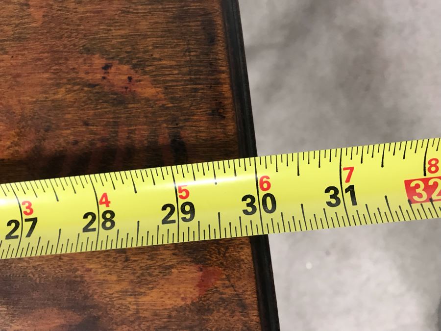 Antique Primitive Hand Painted Folding Table With Birds 30W X 15D X 28H [Photo 19]