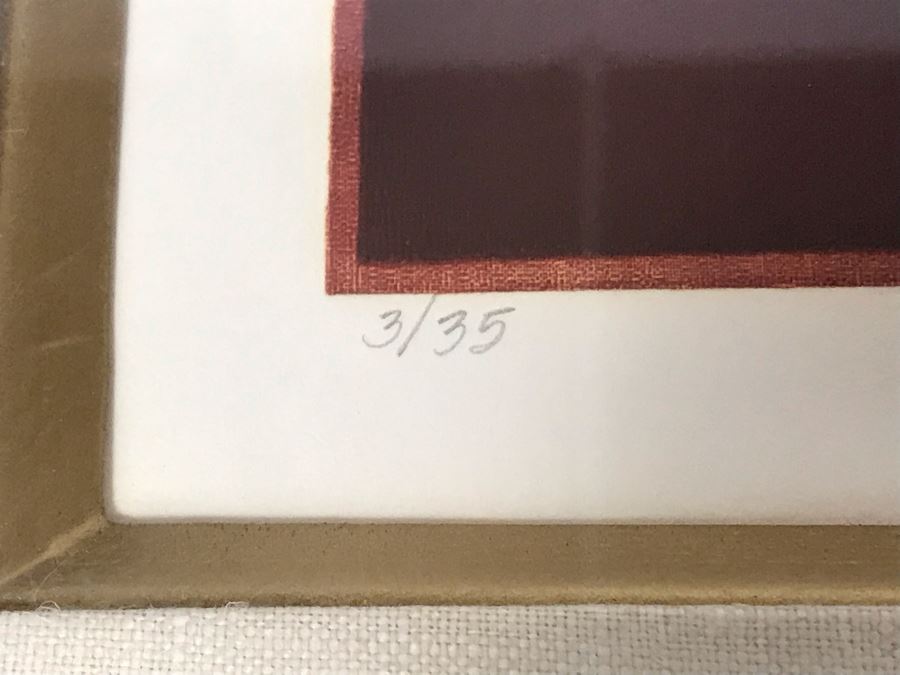 Hand Signed B. Haddock Goldfish Limited Edition Lithograph In Stunning Dovetail Wooden Frame 3 Of 35 - 16W X 22H [Photo 9]