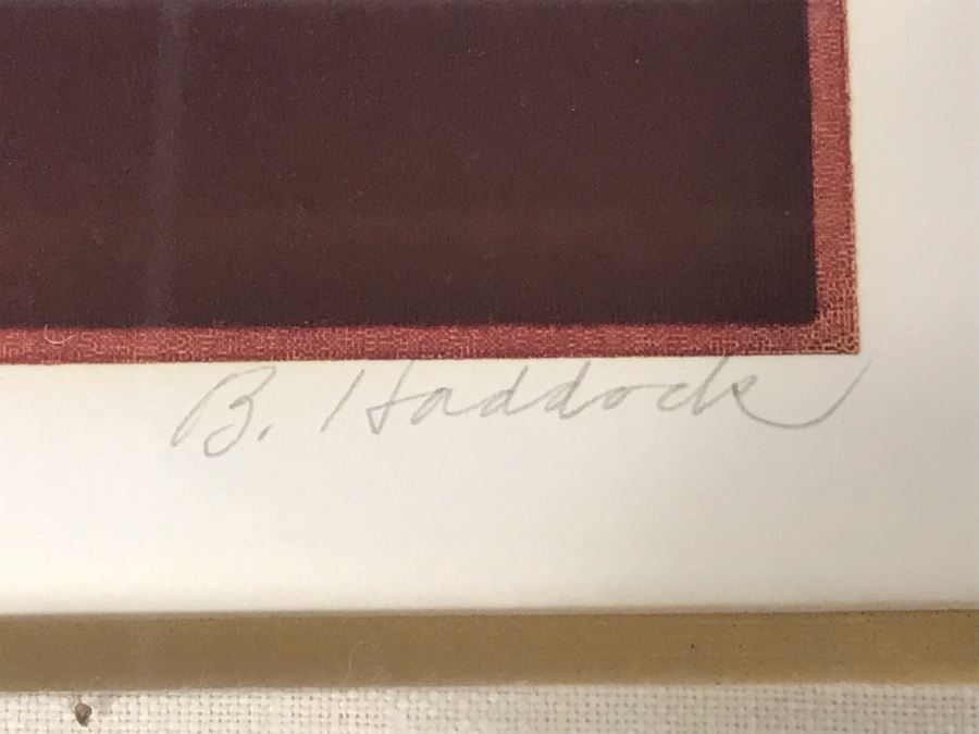 Hand Signed B. Haddock Goldfish Limited Edition Lithograph In Stunning Dovetail Wooden Frame 3 Of 35 - 16W X 22H [Photo 7]