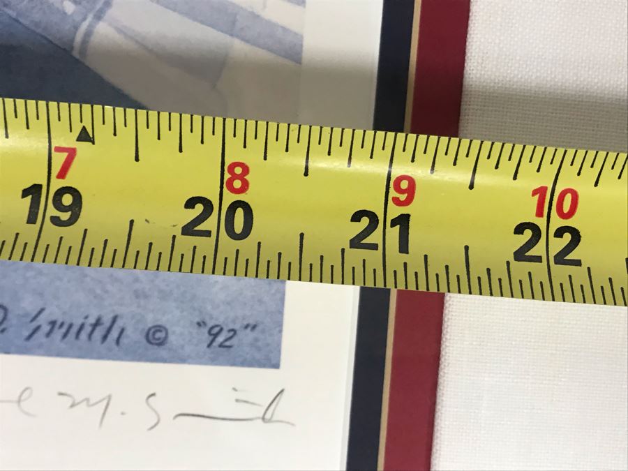 Hand Signed Dennis Conner Yacht Print Titled 'Attitude, Lift And Airborne!' Signed By Dennis Conner And Artist Daniel M. Smith (Official Artist For Team Dennis Conner) 21 X 18 [Photo 13]