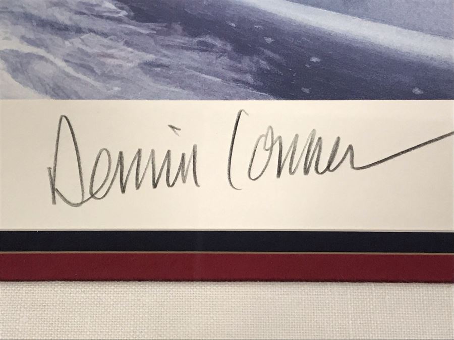 Hand Signed Dennis Conner Yacht Print Titled 'Attitude, Lift And Airborne!' Signed By Dennis Conner And Artist Daniel M. Smith (Official Artist For Team Dennis Conner) 21 X 18 [Photo 6]