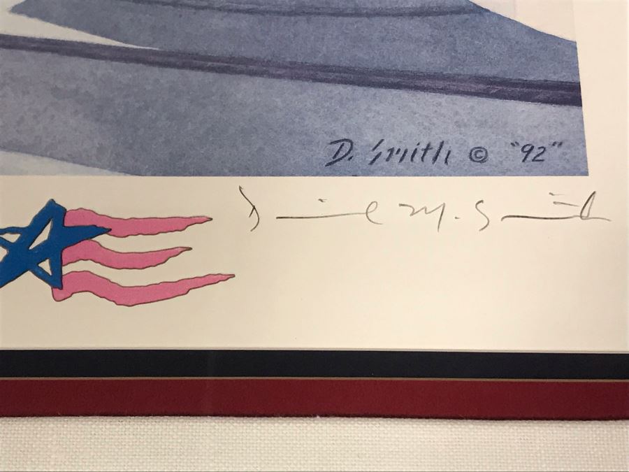 Hand Signed Dennis Conner Yacht Print Titled 'Attitude, Lift And Airborne!' Signed By Dennis Conner And Artist Daniel M. Smith (Official Artist For Team Dennis Conner) 21 X 18 [Photo 7]