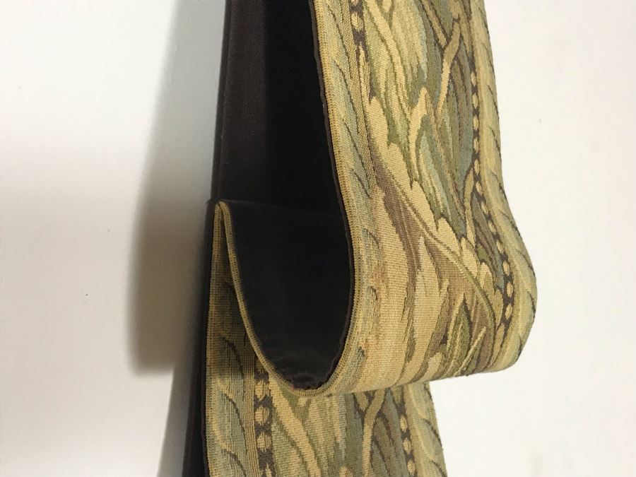 Tapestry Wine / Magazine Holder With Brass Hardware By Corona Decor Co 48L X 7W [Photo 6]