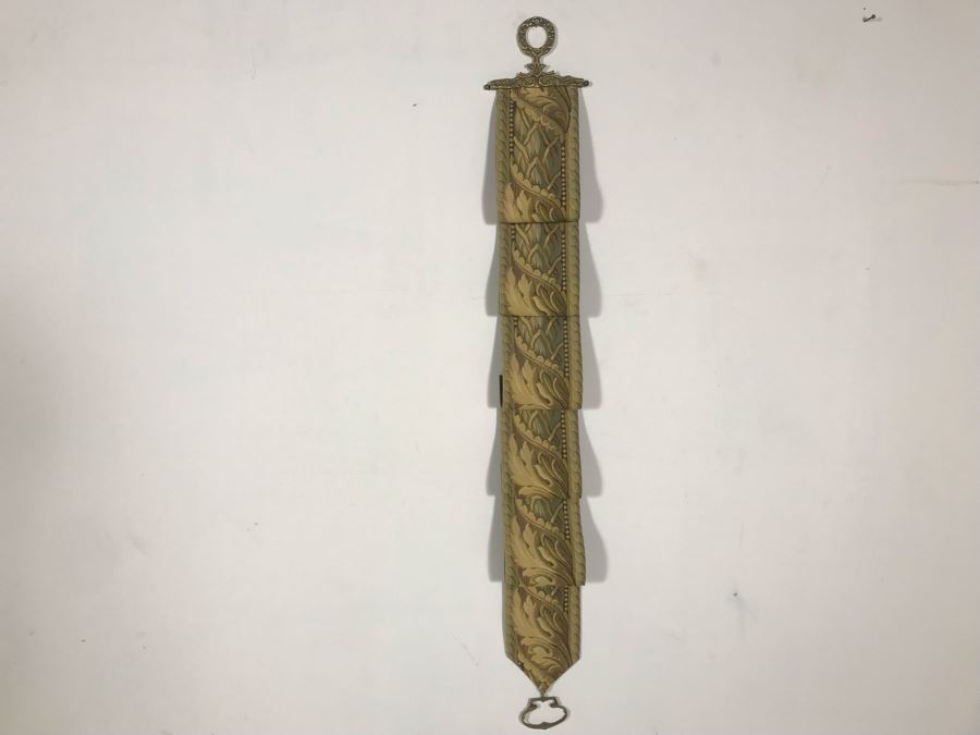 Tapestry Wine / Magazine Holder With Brass Hardware By Corona Decor Co 48L X 7W [Photo 3]