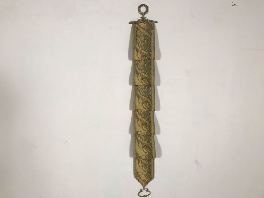 Tapestry Wine / Magazine Holder With Brass Hardware By Corona Decor Co 48L X 7W [Photo 2]