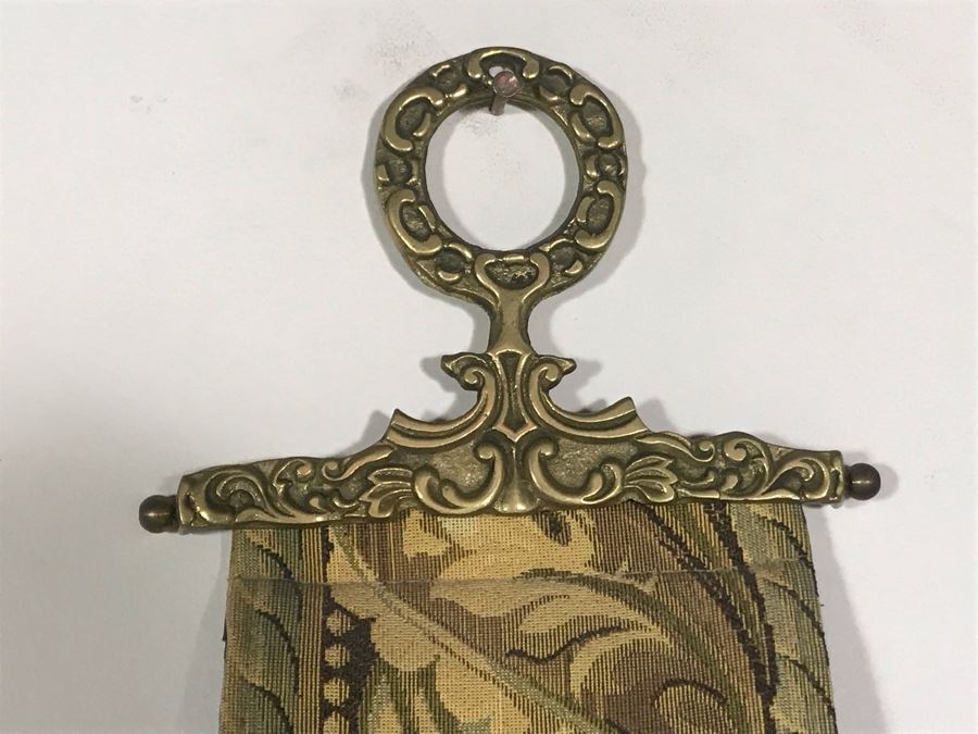 Tapestry Wine / Magazine Holder With Brass Hardware By Corona Decor Co 48L X 7W [Photo 4]