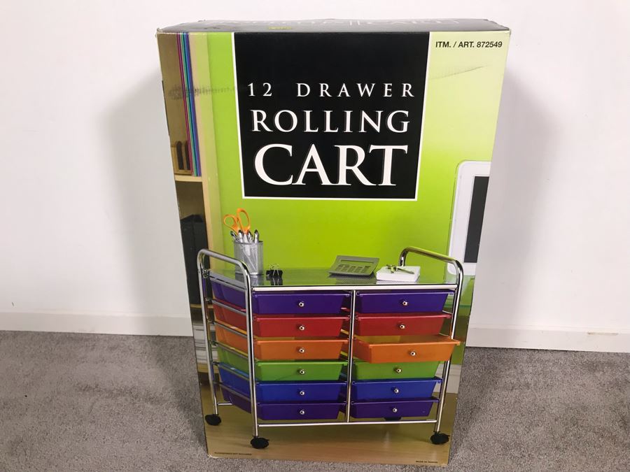 New 12 Drawer Rolling Cart