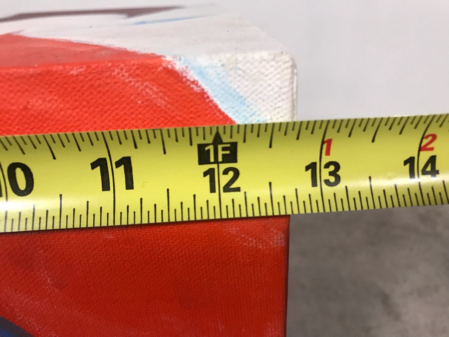 Original Jean Klafs Abstract Expressionist Paintings On Canvas Pedestal Stand Table Furniture Unsigned 12.5W X 12.5D X 19.5H [Photo 8]