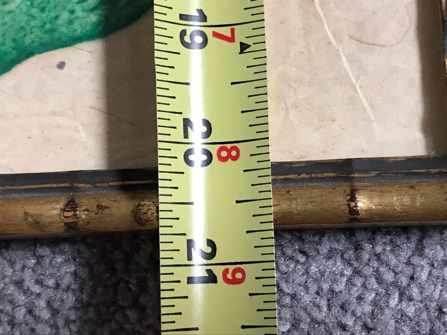 Pair Of Gold Framed Vintage Green Thai Rubbings Apx 18 X 21 [Photo 9]