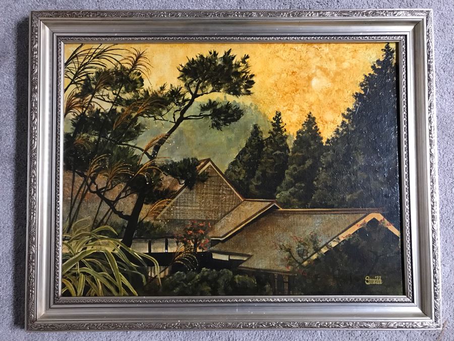 Original Framed Oil Painting Signed Smith 24 X 18 [Photo 2]