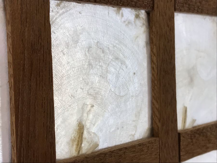 2-Panel Wooden Organic Shell Screen 48W X 72H [Photo 9]