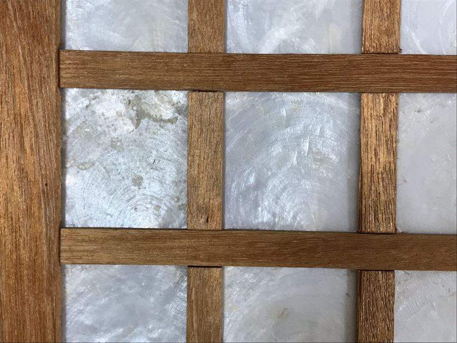 2-Panel Wooden Organic Shell Screen 48W X 72H [Photo 5]