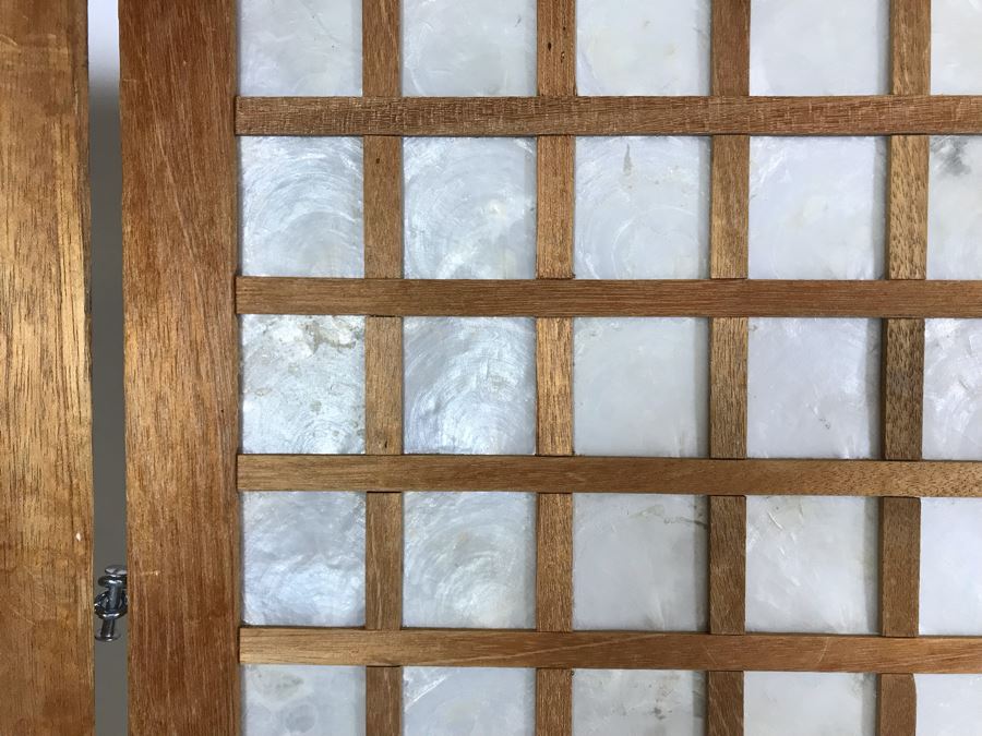 2-Panel Wooden Organic Shell Screen 48W X 72H [Photo 4]