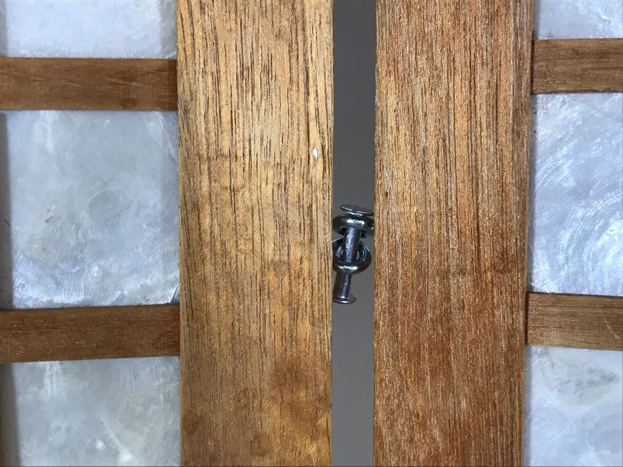 2-Panel Wooden Organic Shell Screen 48W X 72H [Photo 7]