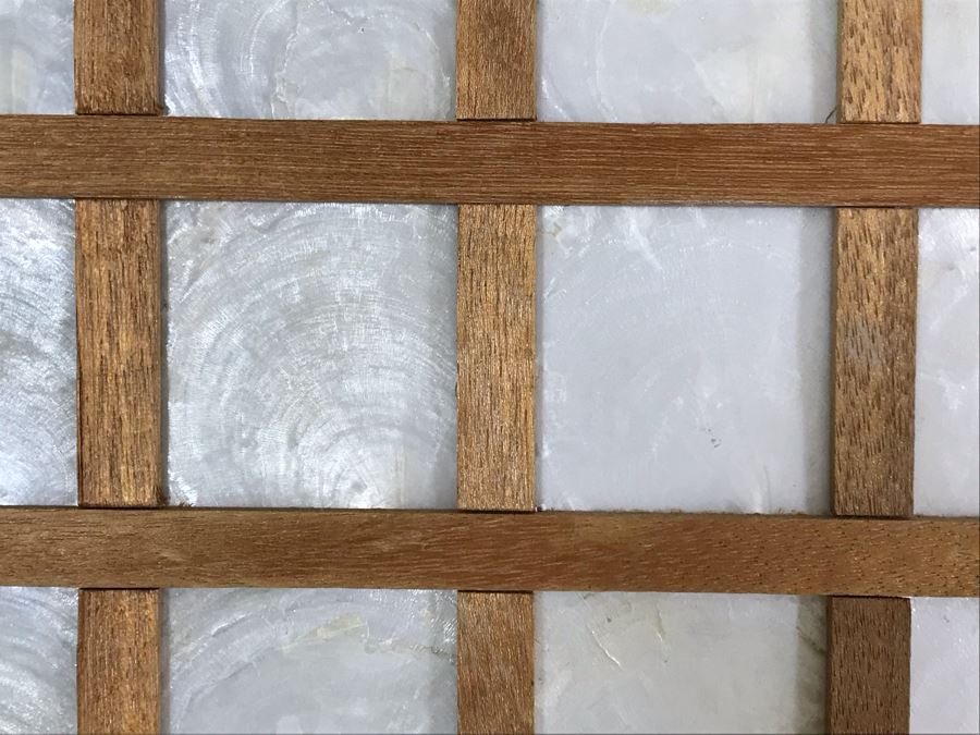 2-Panel Wooden Organic Shell Screen 48W X 72H [Photo 6]