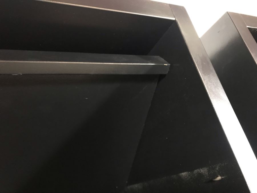 Pair Of Black Solid Wood Adjustable Shelves Bookcases Bookshelves Each 29W X 16D X 72H [Photo 5]