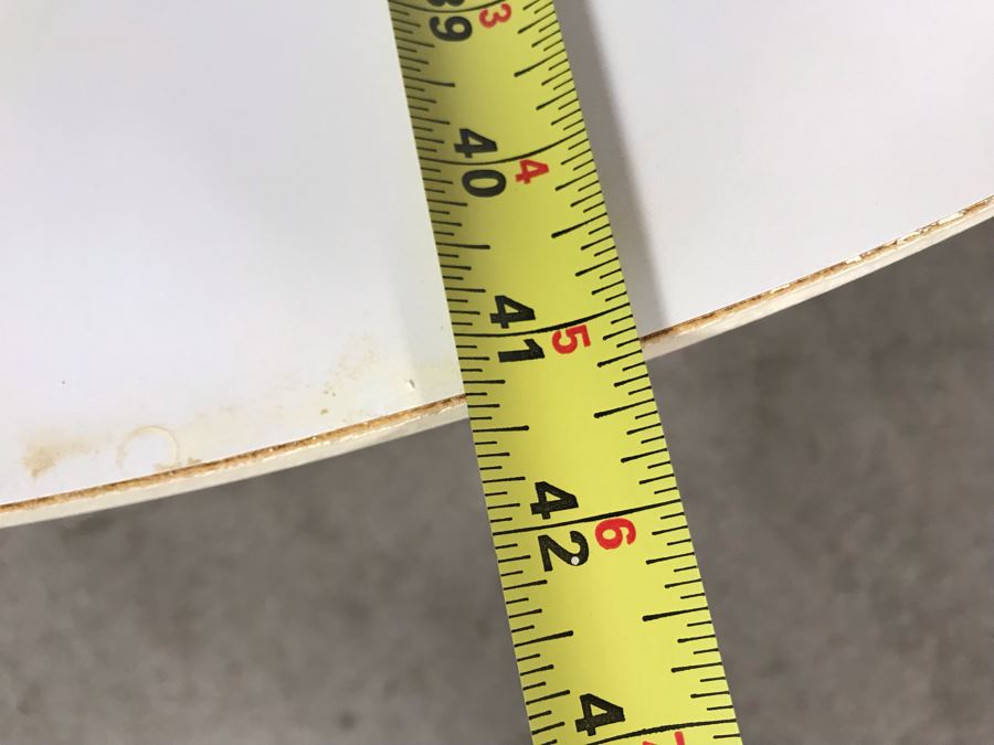 Mid-Century Modern 1960s White Tulip Table By Burke, Inc 41R X 25.5H [Photo 11]