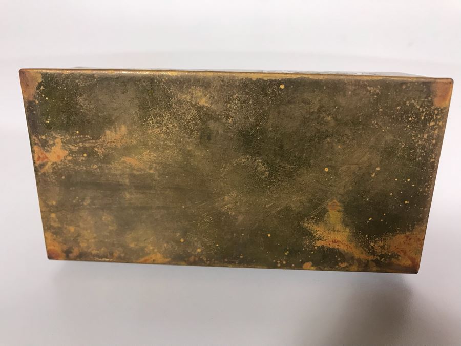 Brass Cloisonne Double Inkwell 5W X 2.5D X 3H [Photo 7]